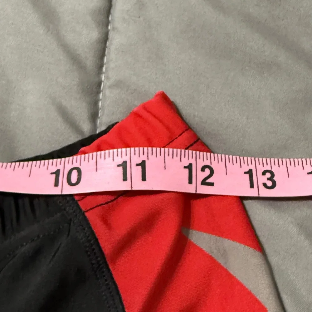 Shine Padded Cycling Shorts Mens XXL Black Red Compression Bike Shorts Chamois